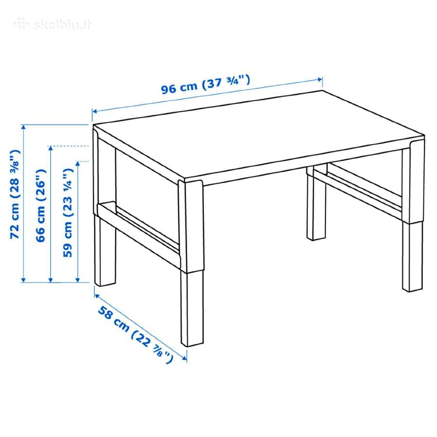 Rašomasis stalas Ikea Pahl - nuotraukos Nr. 3