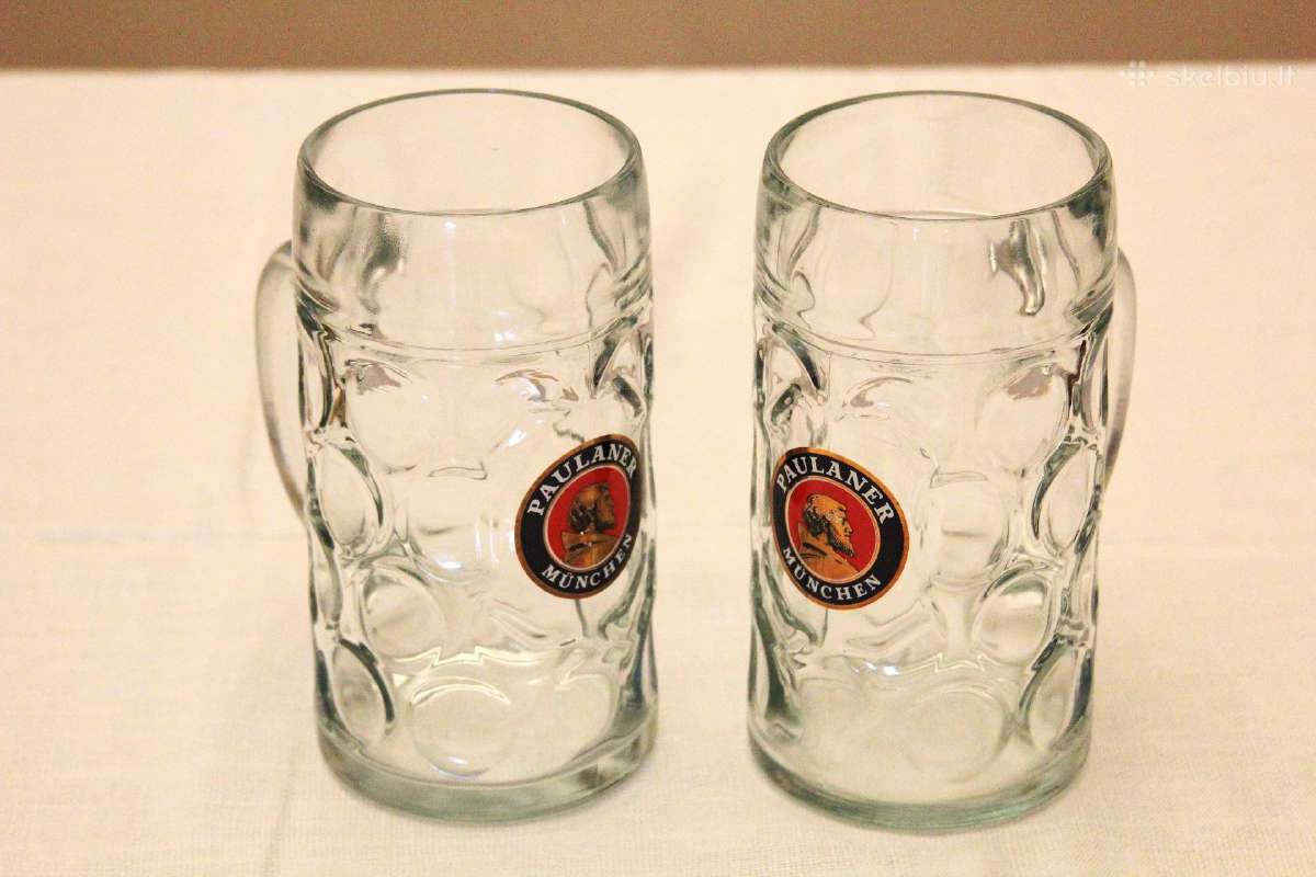 "Paulaner" alaus bokalai