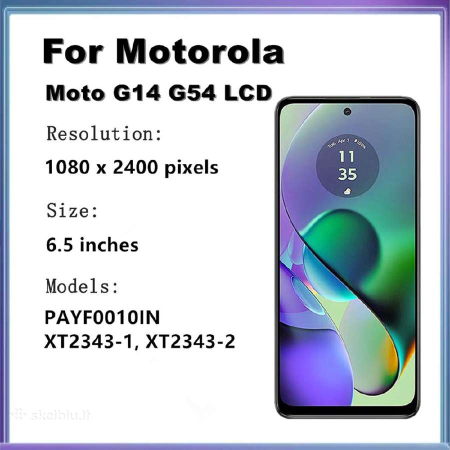 Iššviesyklis be rėmo Moto G14 G54 telefonam