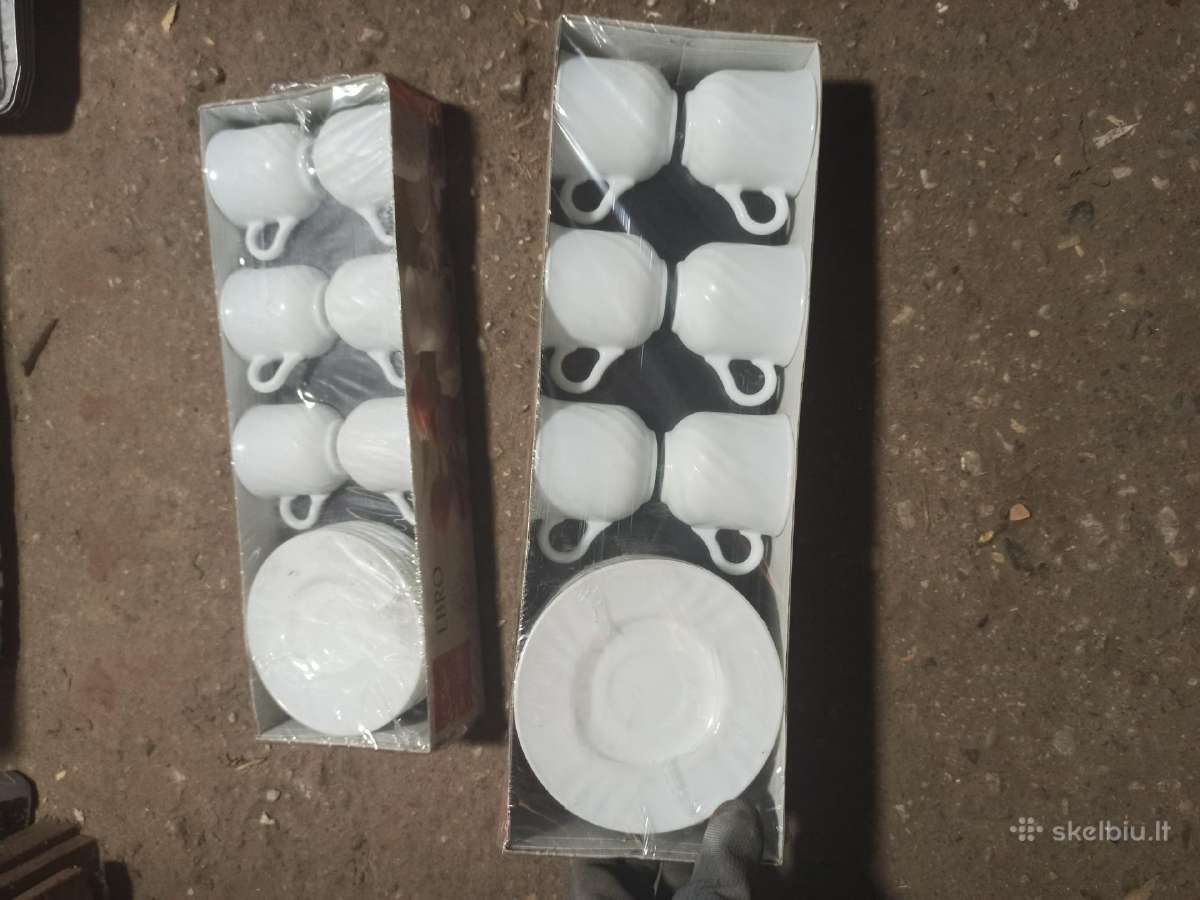 Puodukų ir lekštučiu rinkinys 6 vnt. 2 komplektai
