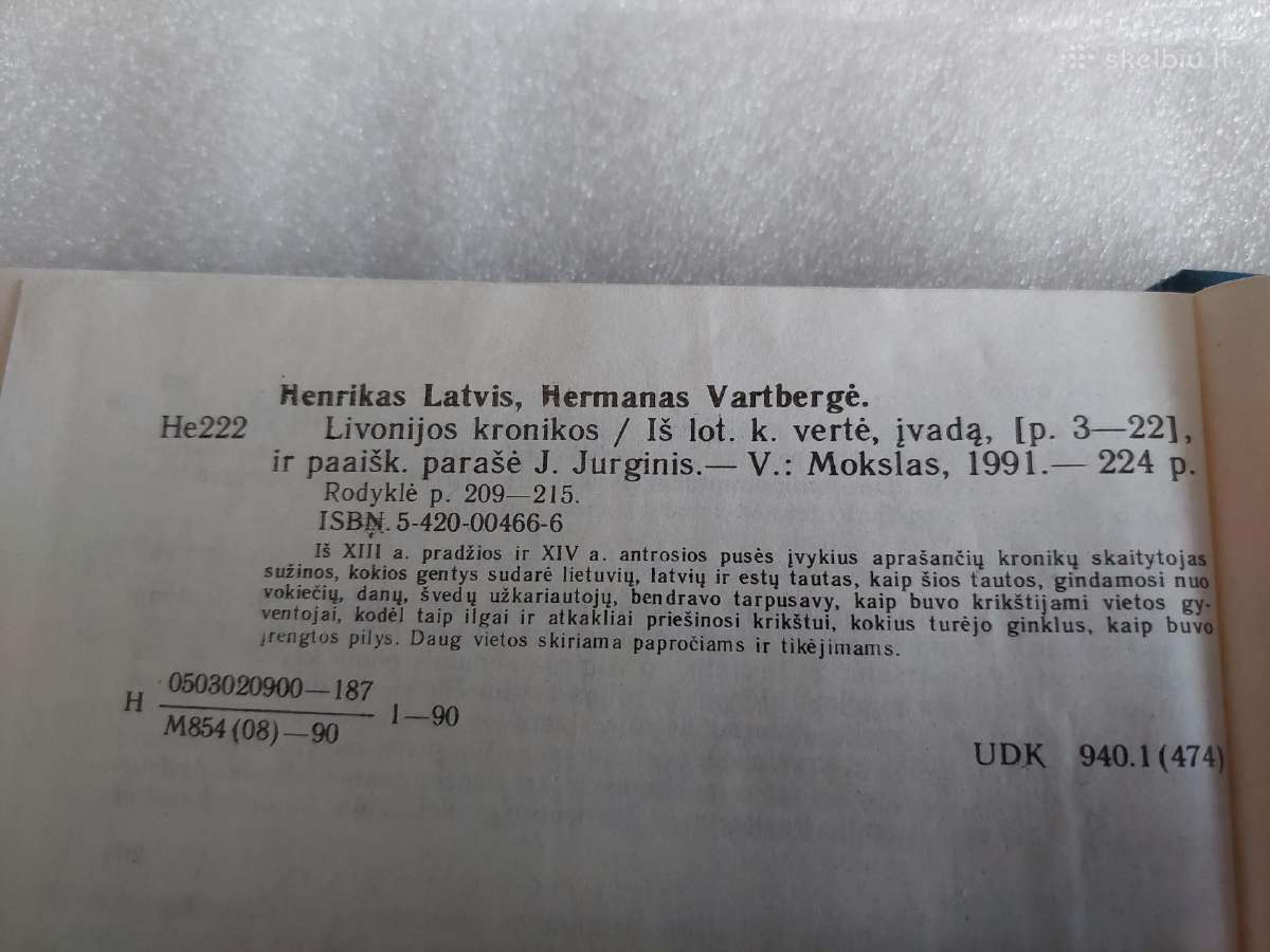 Livonijos kronikos - nuotraukos Nr. 3