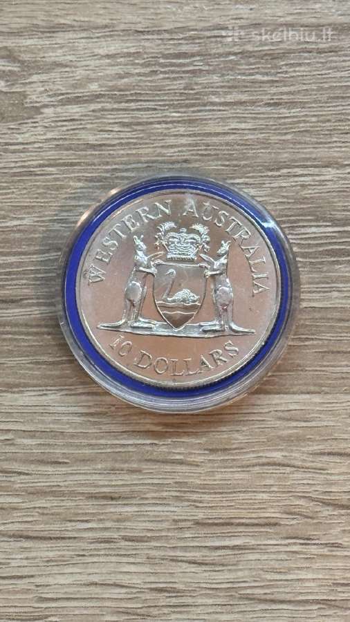 Silver 10 dollars Western Australia 1990 - nuotraukos Nr. 2