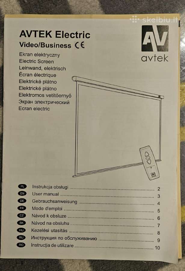 Elektrinis ekranas Avtek 240