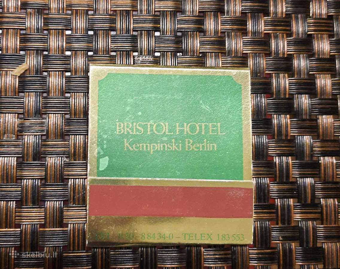 Degtukų dėžutė knygelė Bristol Hotel Kempinski - nuotraukos Nr. 5