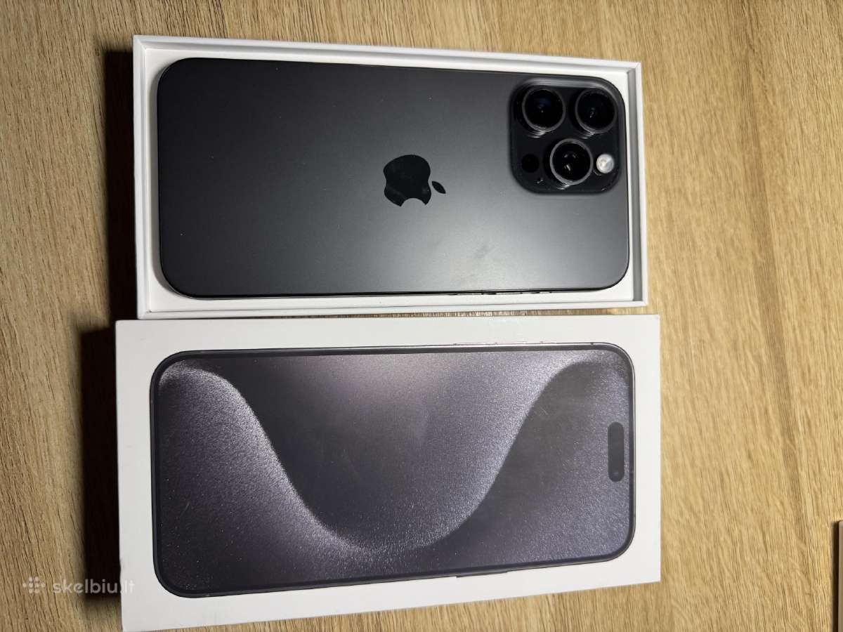 Parduodamas iPhone 15 Pro Max 512gb Black Titanium