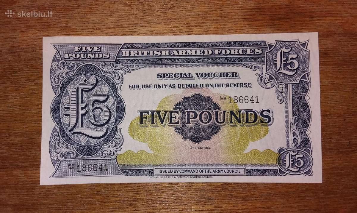 Anglijos 5 £ banknotas