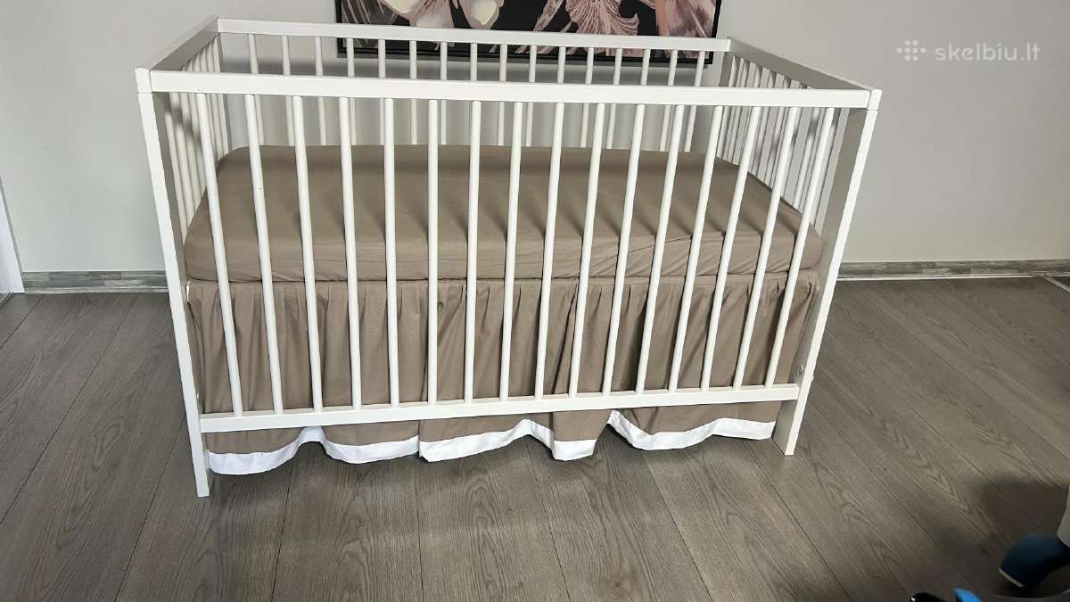 Ikea lovytė su čiužiniu ir miego komplektu