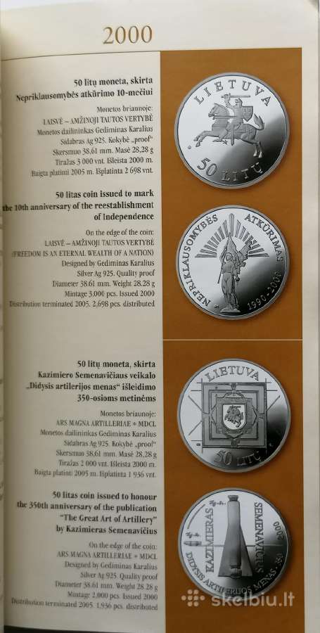 Lietuviškos kolekcinės monetos 1993-2011 - nuotraukos Nr. 5