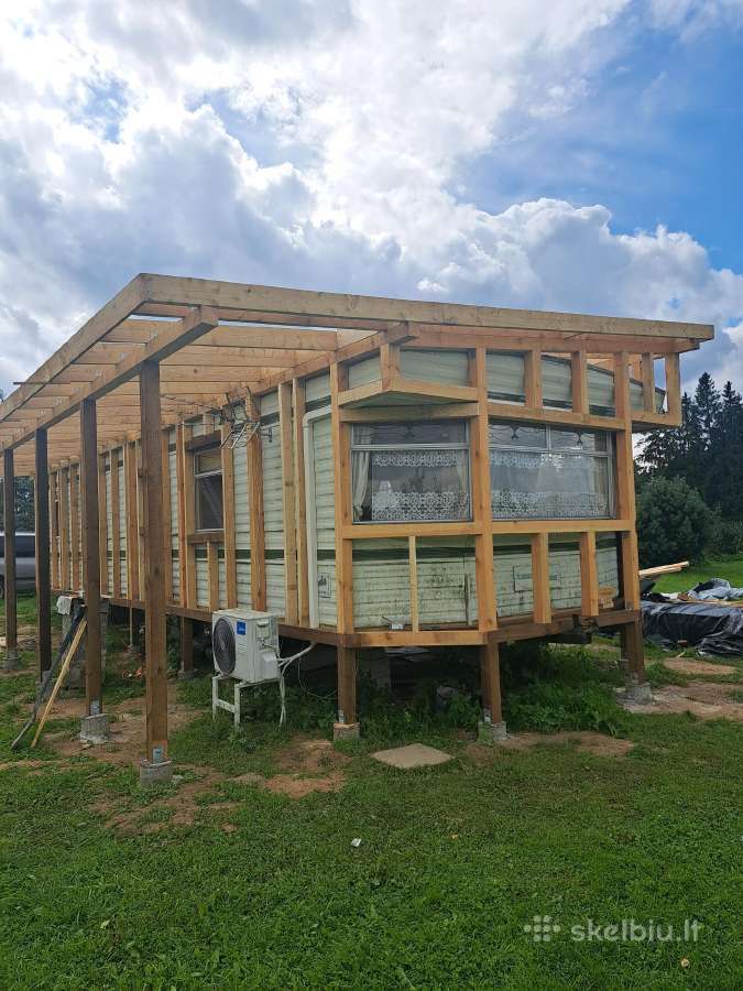 Karkasinių namų ir terasų statyba su planavimu