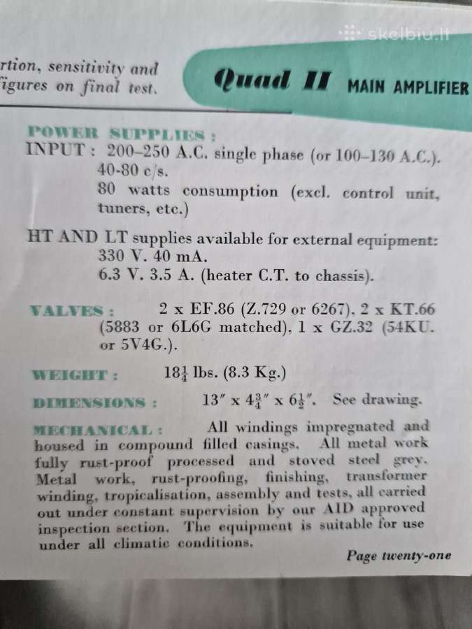 Lempinis stiprintuvas Quad ll - nuotraukos Nr. 11
