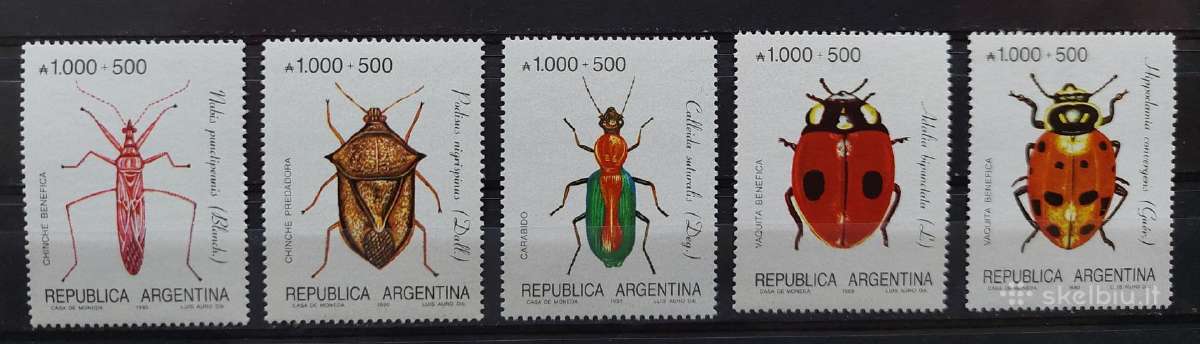 Argentina 1990 vabzdžiai , švarūs, Michel 2023-202