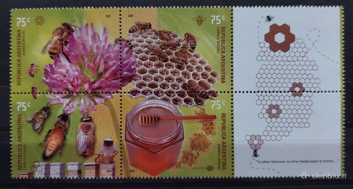 Argentina 2001 Bitės, medus , švarūs, Michel 2648-