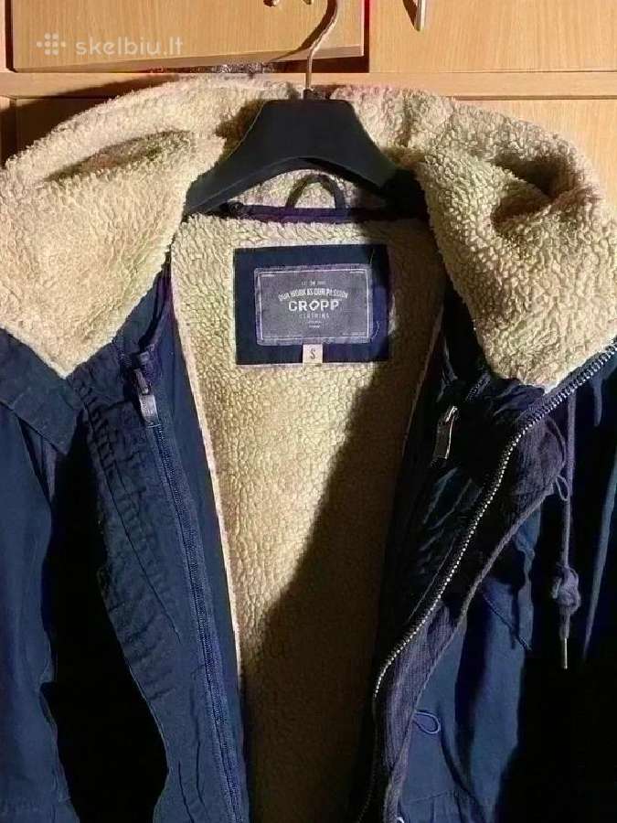 Vyriška šilta ilga parka stiliaus žieminė striukė
