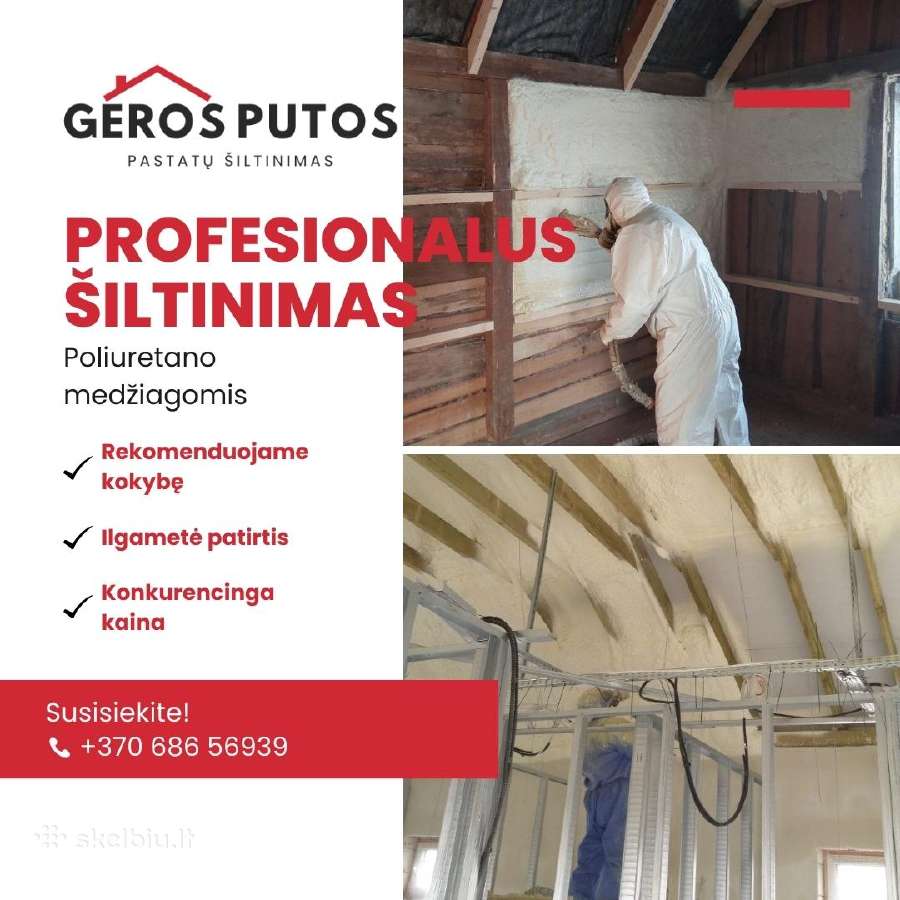 Šiltinimas poliuretanu MB Geros putos