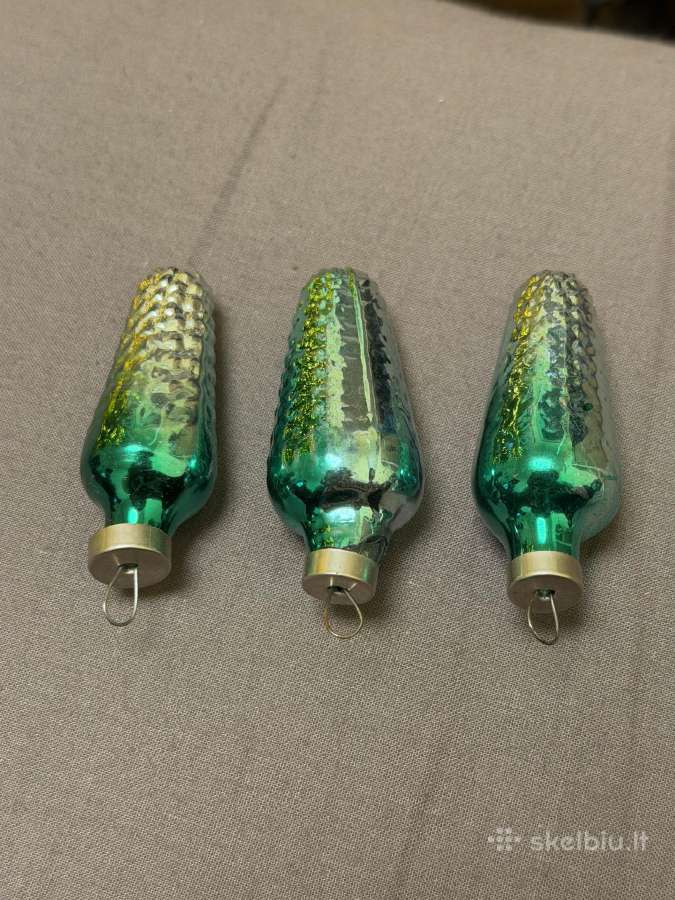 Vintage stikliniai žaisliukai "Kankorėžiai" Ssrs - nuotraukos Nr. 4