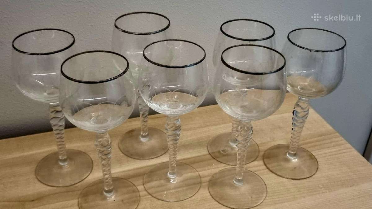 Čekiškos vintage taurės 7 vnt. - nuotraukos Nr. 2