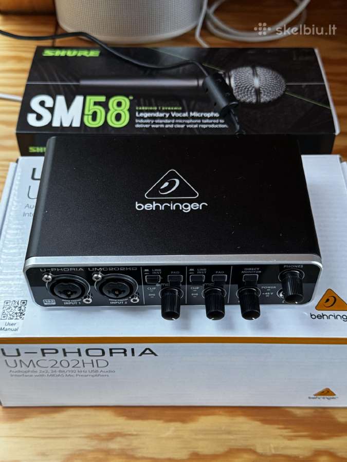 Shure Sm58 mikrofonas ir garso korta - nuotraukos Nr. 2