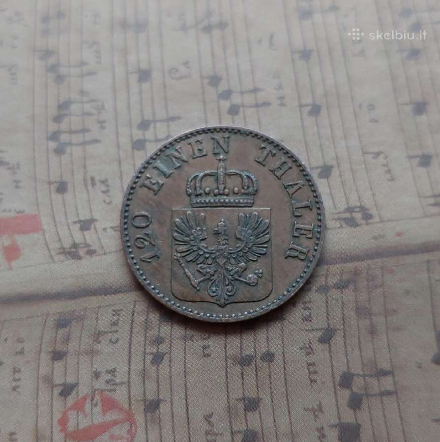 3 pfenninge 1852 Prūsija Vokietija - nuotraukos Nr. 2