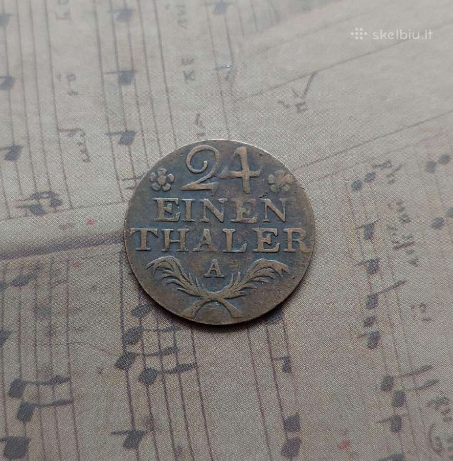 1/24 thaler 1782 Prūsija Vokietija