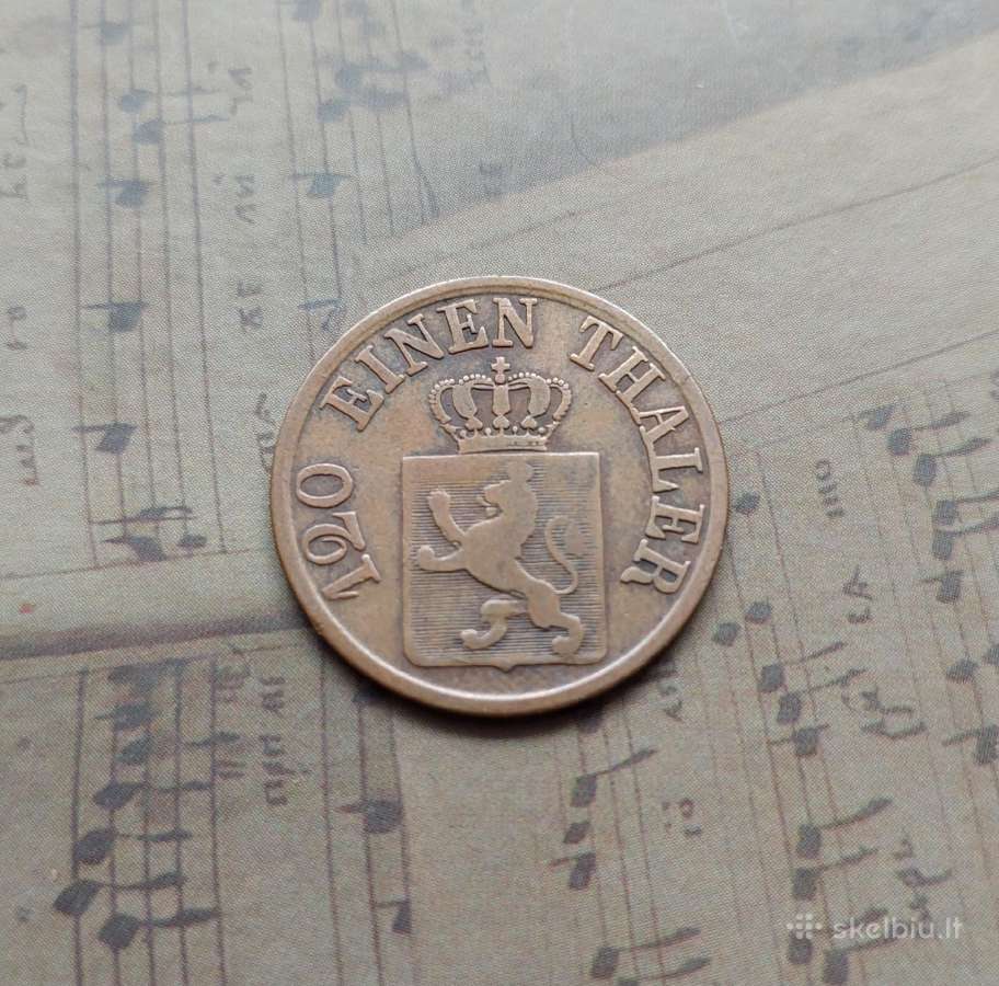 3 heller 1858 Hesenas Vokietija - nuotraukos Nr. 2