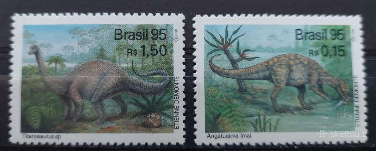 Brazilija 1995 dinozaurai , švarūs, Michel 2652-26