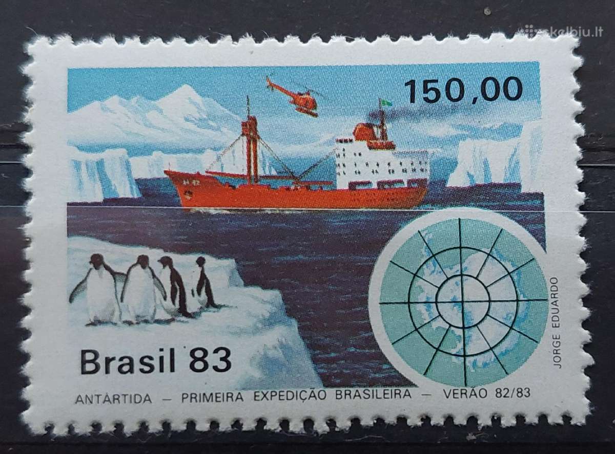 Brazilija 1983 Antarktida , švarūs, Michel 1952