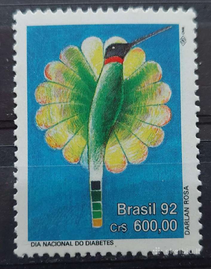 Brazilija 1992 paukštis , švarūs, Michel 2487
