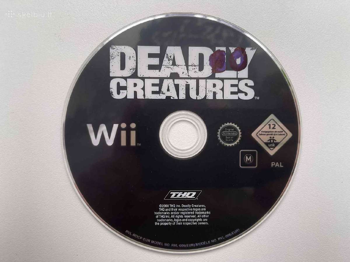 Deadly Creatures Nintendo Wii Zaidimas, tik diskas