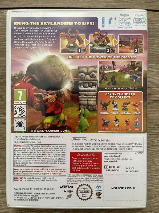 Nintendo Wii Zaidimas Skylanders Giants - nuotraukos Nr. 3