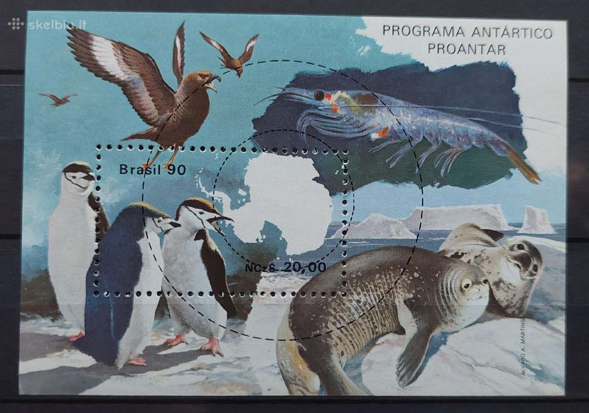 Brazilija 1990 Antarktida, švarūs, Michel block 82
