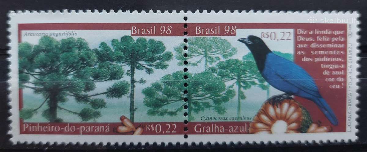 Brazilija 1998 flora ir fauna , švarūs, Michel 287