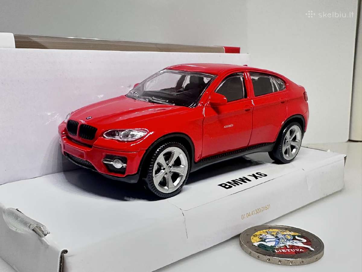 Bmw X6 2008 raudona 1:43 Rastar
