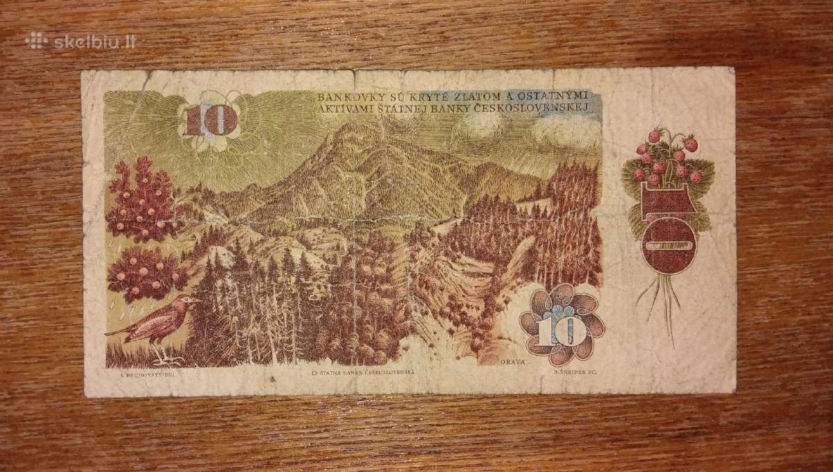Čekoslovakijos 10 korun banknotas - nuotraukos Nr. 2