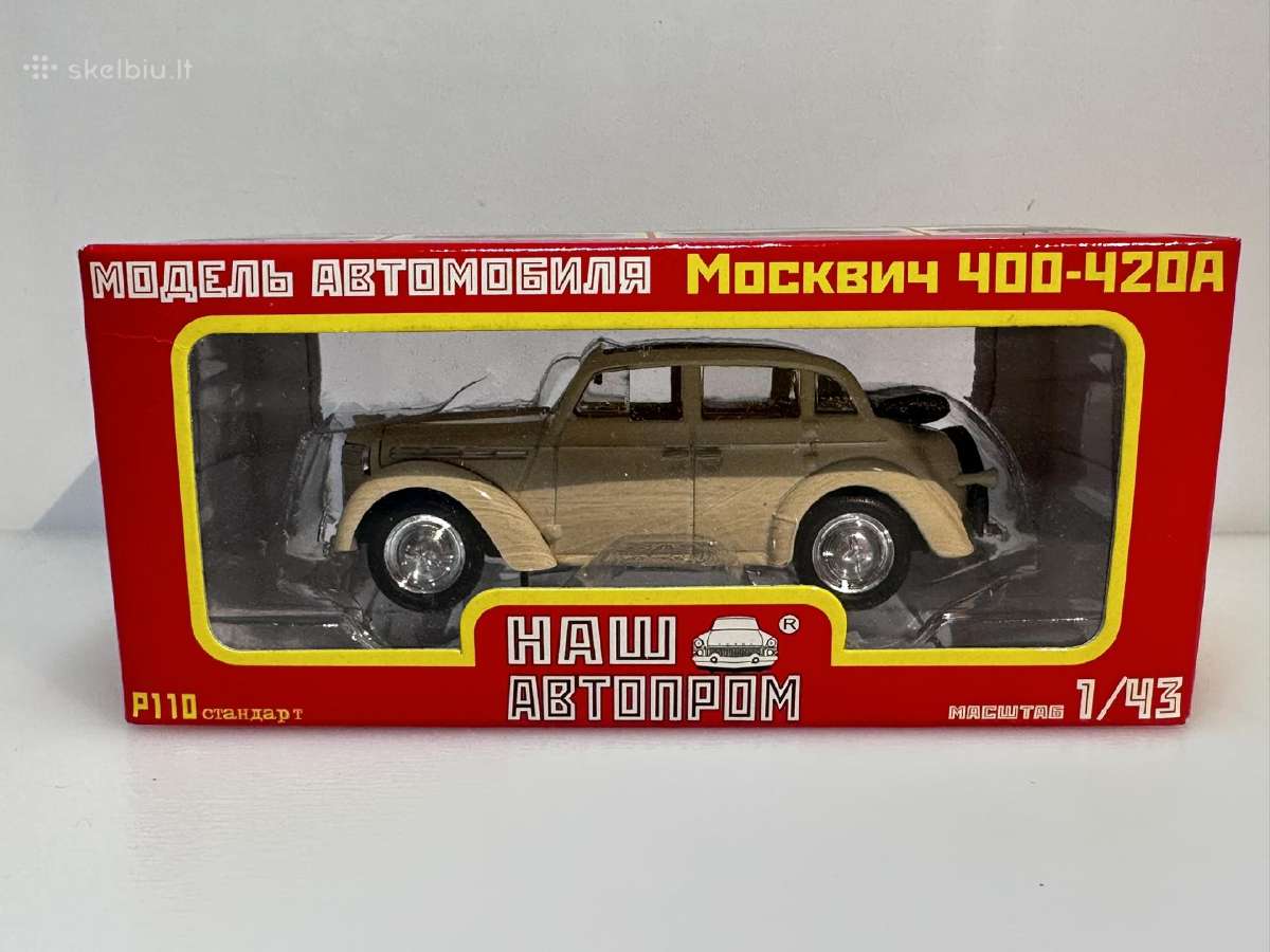 Moskvič 400-420a smėlio 1:43 Avtoprom Kolekcin - nuotraukos Nr. 2