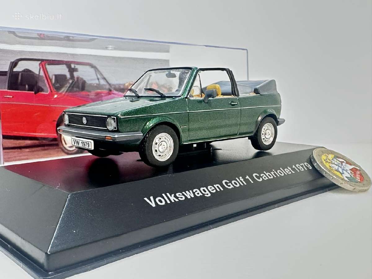 Volkswagen Golf I Cabriolet 1979 žalia 1:43 Deagos