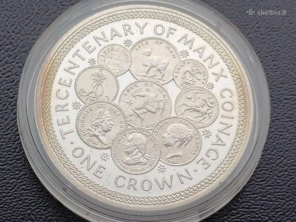 1 krona 1979m. Meino sala 28,28g sidabras 925