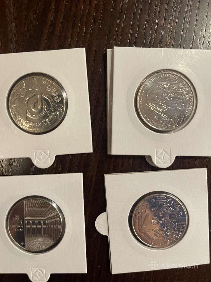 Monetos 1,50 eur pusantrokai ir litai centai