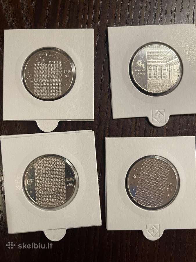 Monetos 1,50 eur pusantrokai ir litai centai - nuotraukos Nr. 2