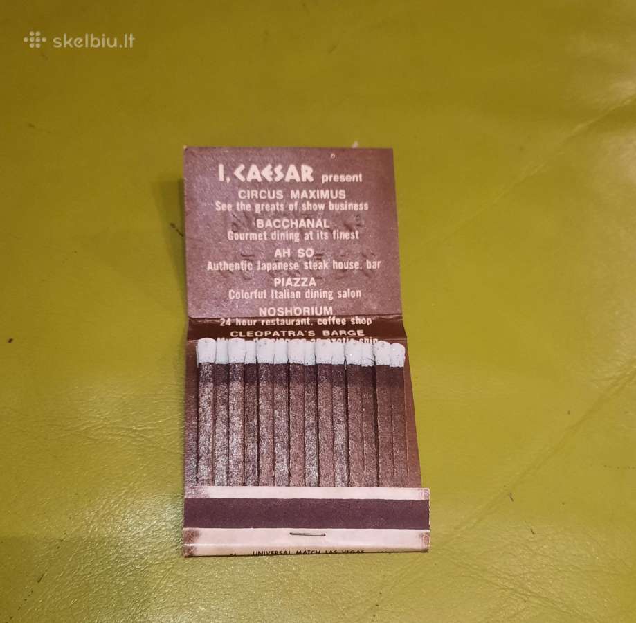Rem. Degtukų dėžutė knygelė Caesars Palace - nuotraukos Nr. 3