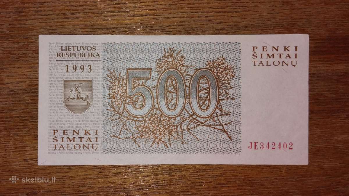 Lietuvos 500 talonu banknotas - nuotraukos Nr. 2
