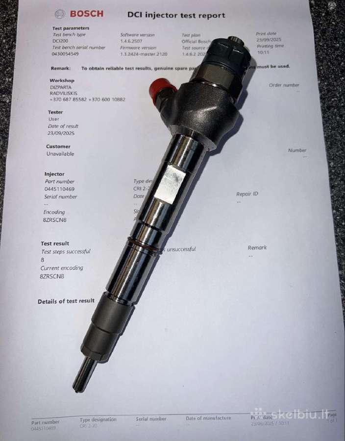0445110469 04l130277ac VW Audi Skoda Purkštukai - nuotraukos Nr. 3