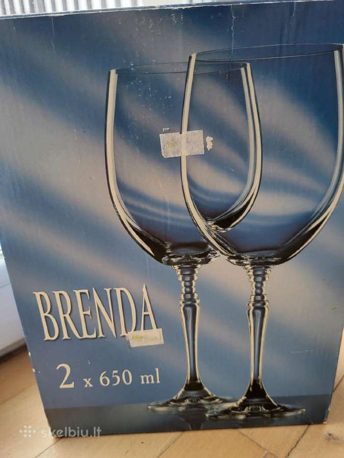 2 didelės Bohemia bordo vyno taurės - nuotraukos Nr. 4