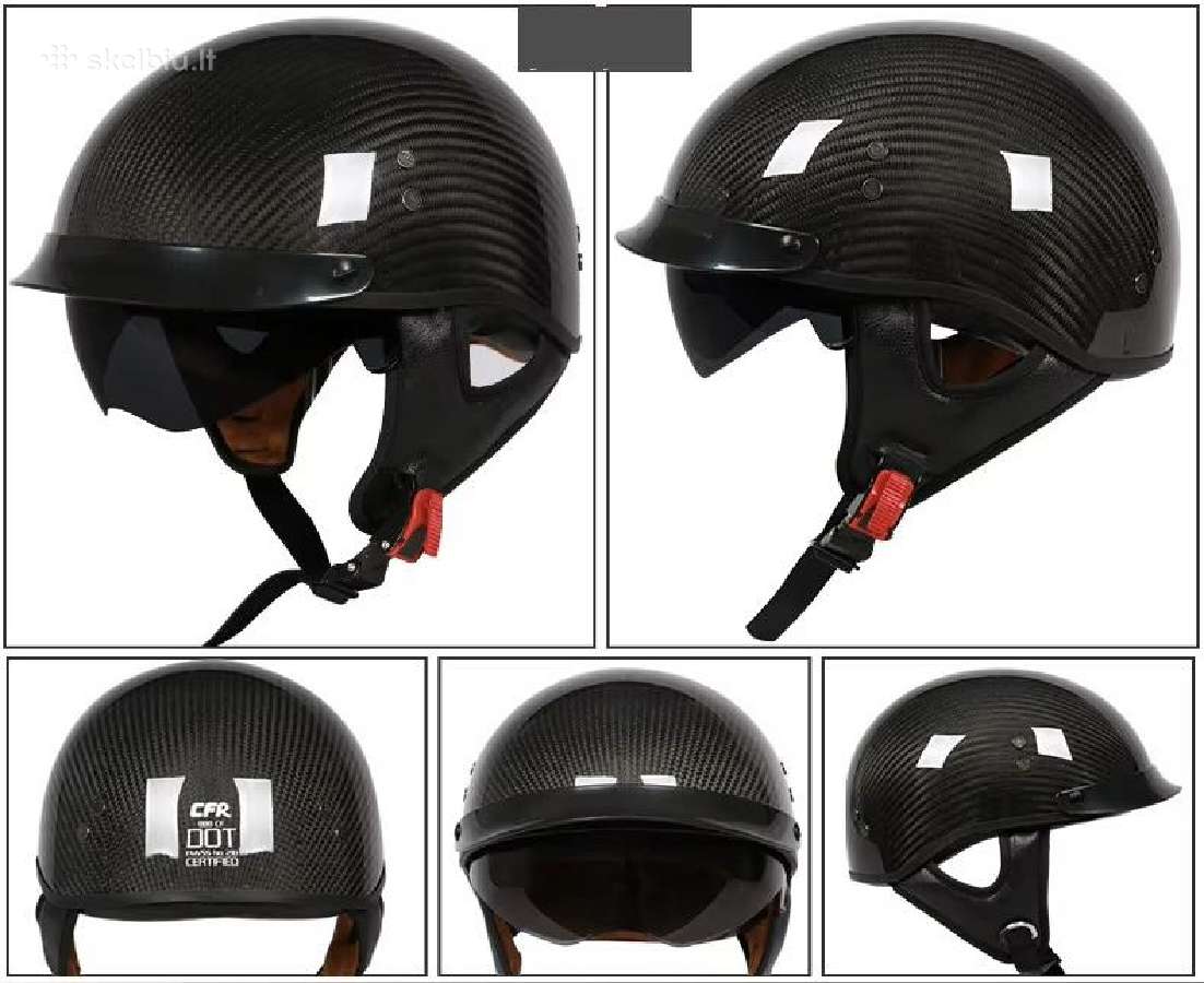 Carbono motociklininko šalmas