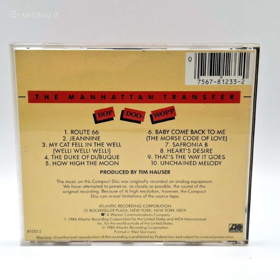The Manhattan Transfer - Bop Doo-wopp (CD) - nuotraukos Nr. 2