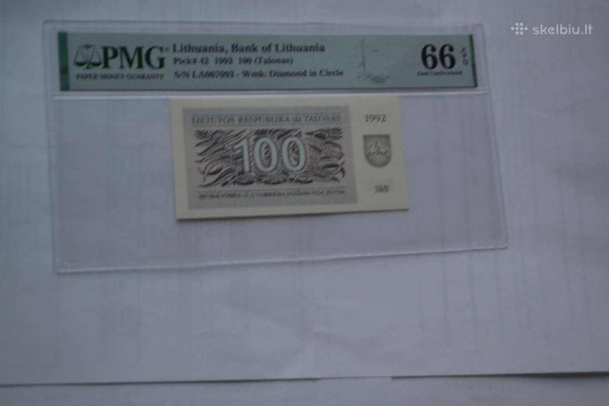 100 talonu 1992 m.