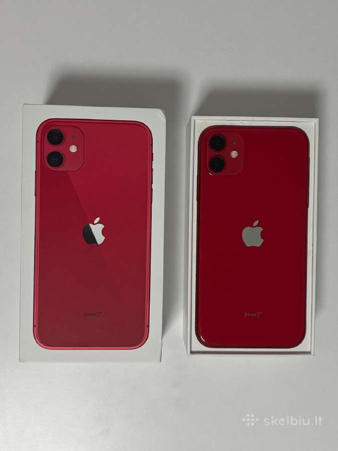 Parduodu panaudotą iPhone 11 (Raudonas, 64gb)