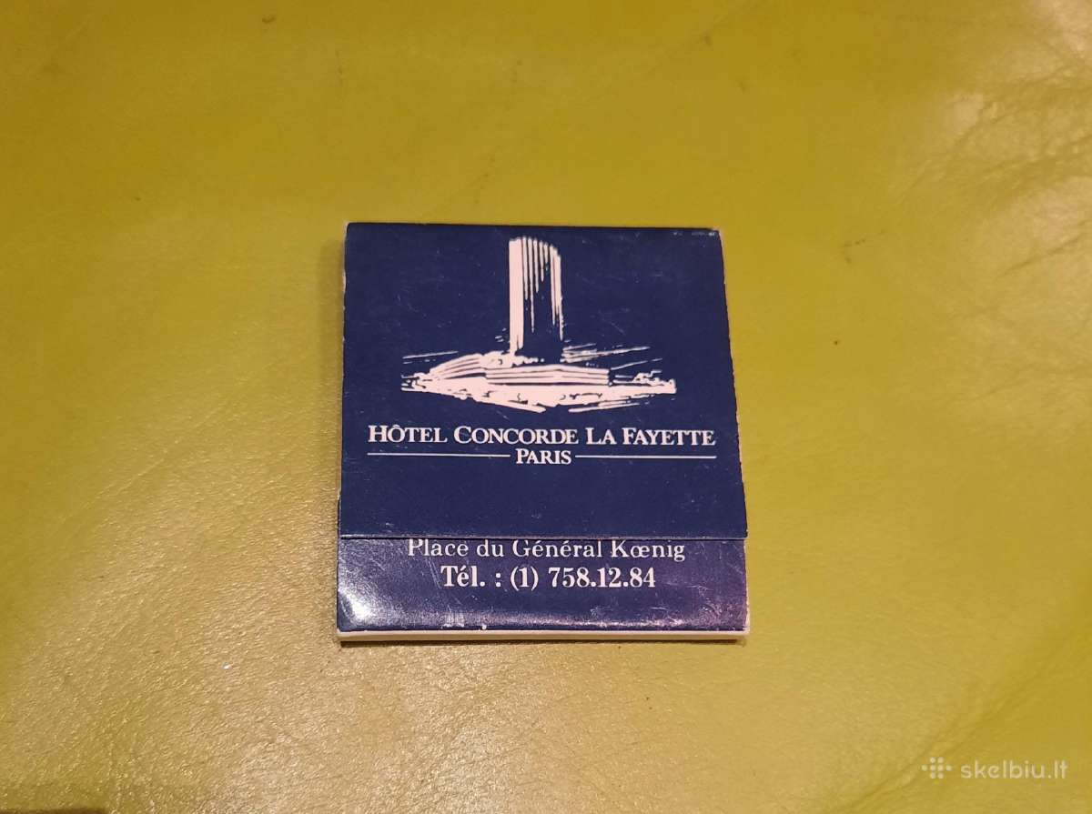 Rem. Degtukų dėžutė knygelė Hotel Concorde La Faye - nuotraukos Nr. 3