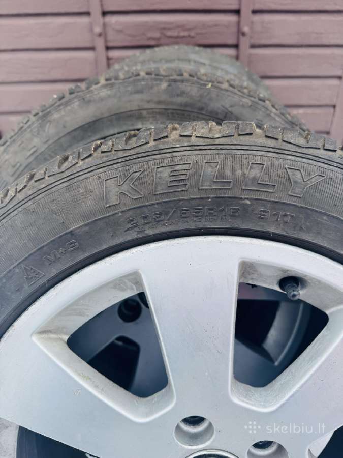 VW, lieti ratai R16, su žieminėmis padangomis M+s - nuotraukos Nr. 3
