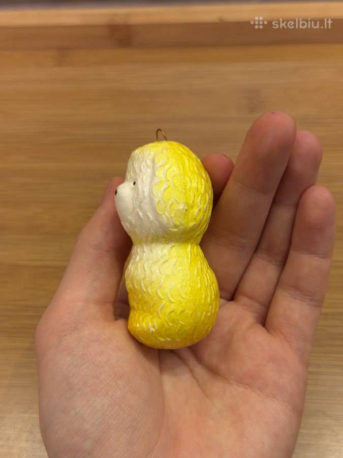 Geltonos meškutės eglutės papuošimas - nuotraukos Nr. 6