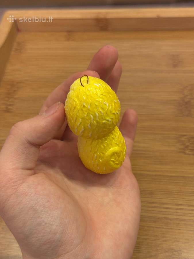 Geltonos meškutės eglutės papuošimas - nuotraukos Nr. 8